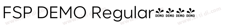 FSP DEMO Regular字体转换